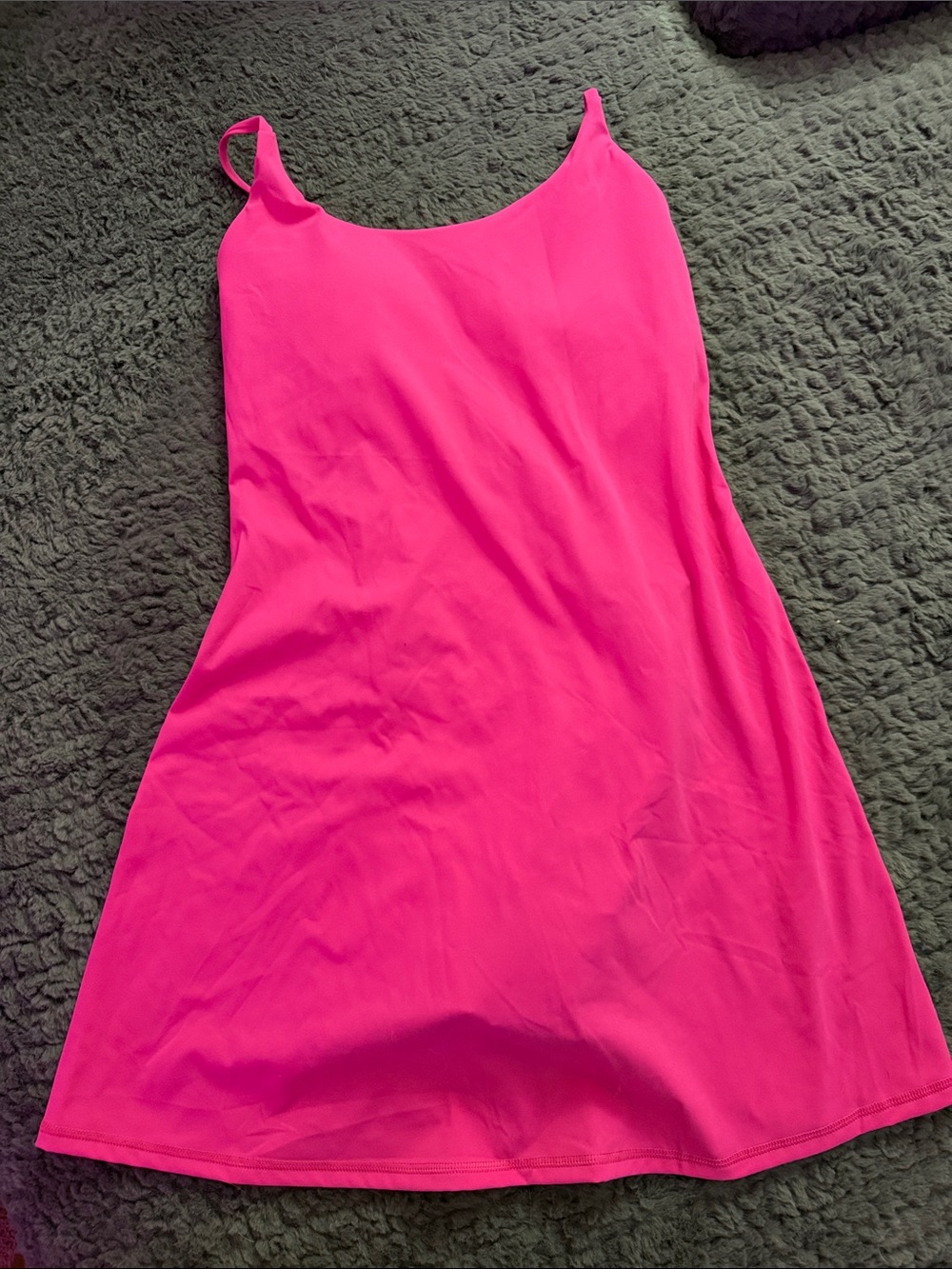 HALARA Neon Pink Scoop Neck Bodysuit Dress